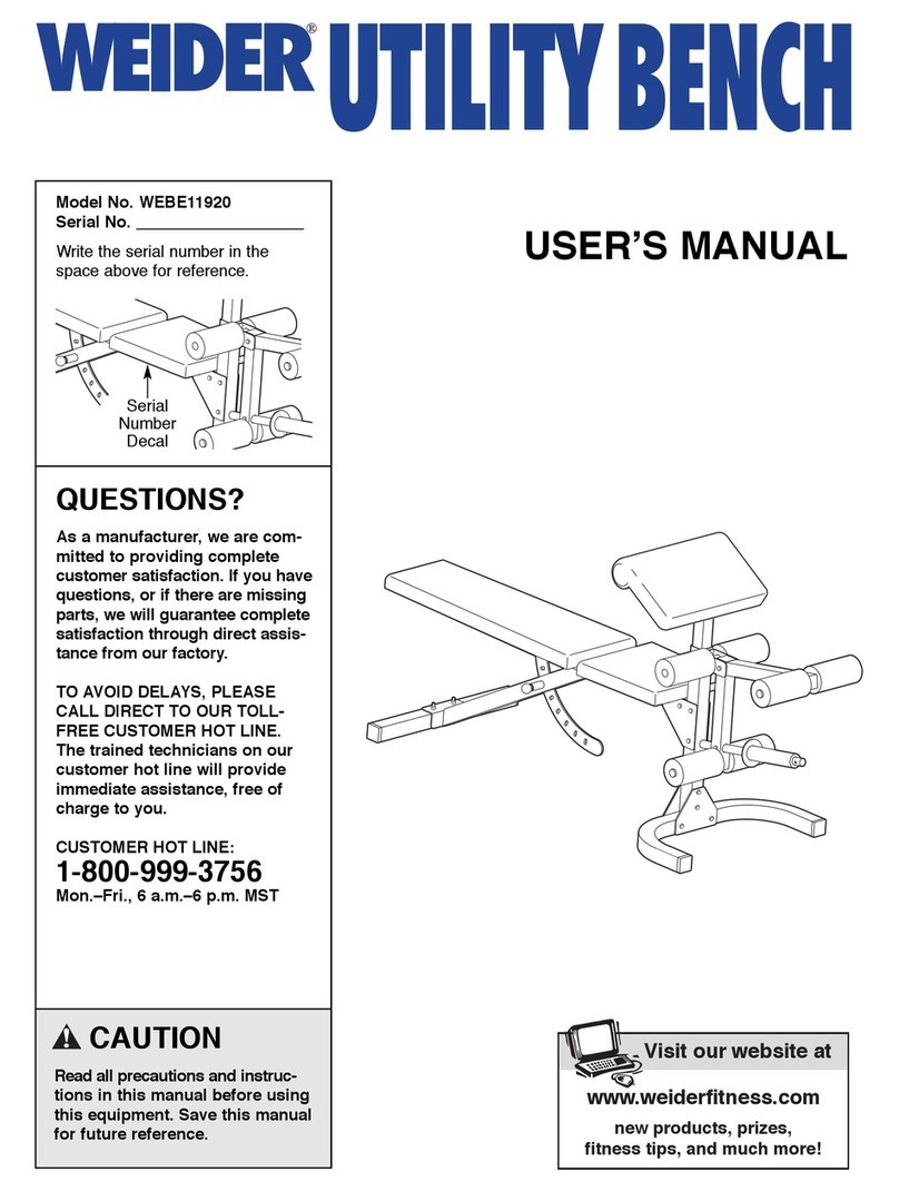 Weider WEBE11920 User manual Weider WEBE11920 User manual