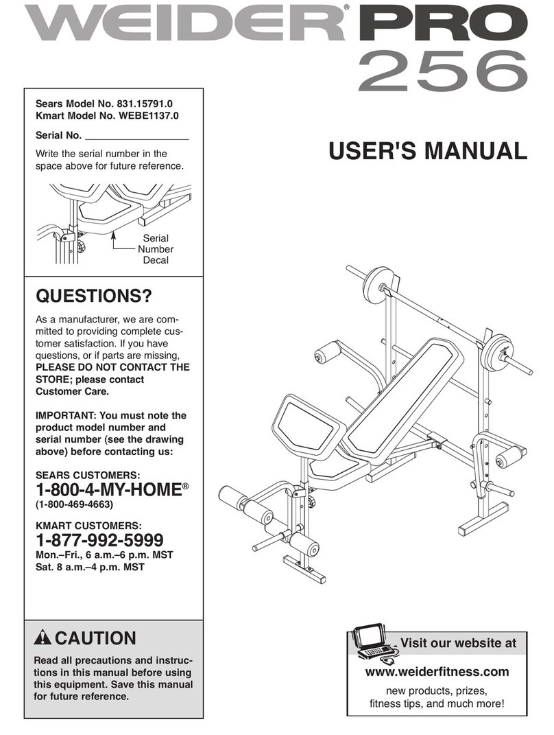 Weider WEBE1137.0 user manual