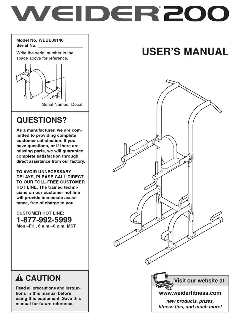 Weider WEBE09140 user manual