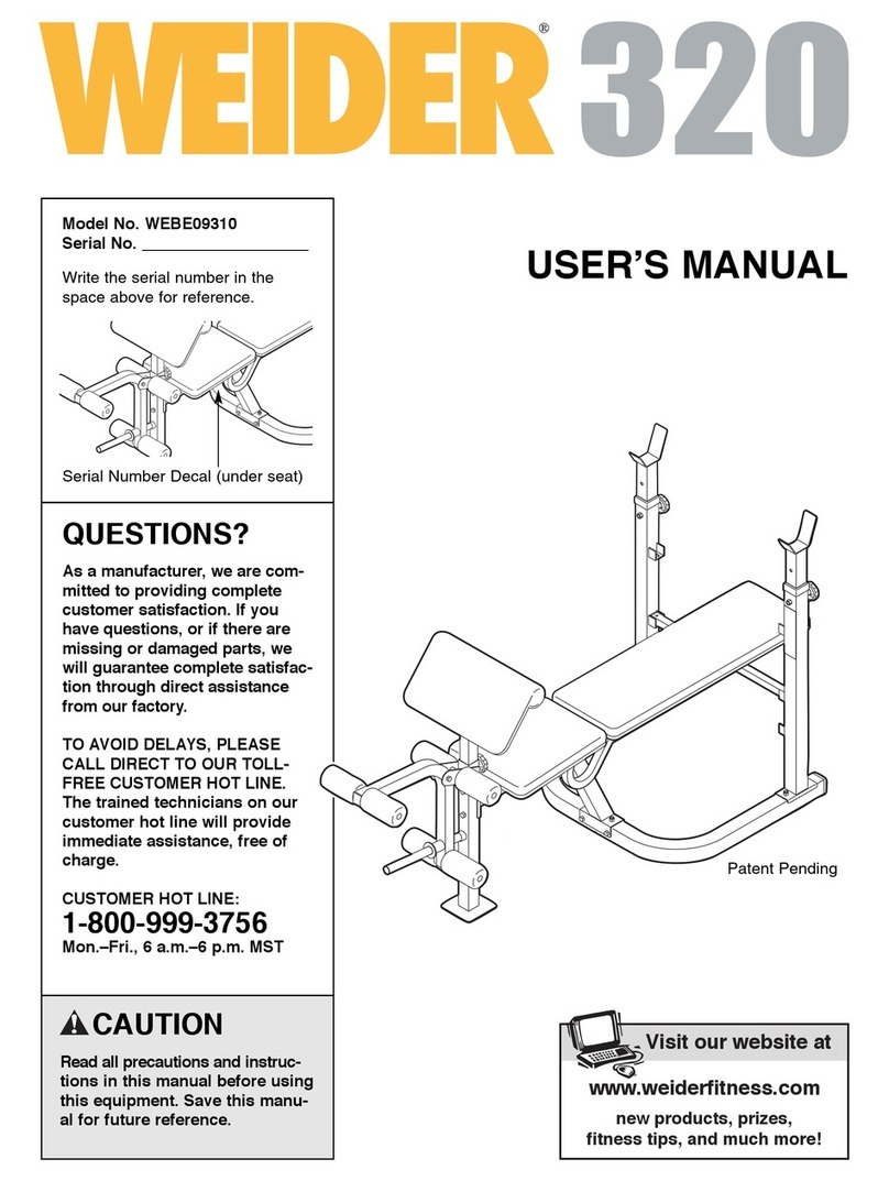 Weider WEBE09310 user manual