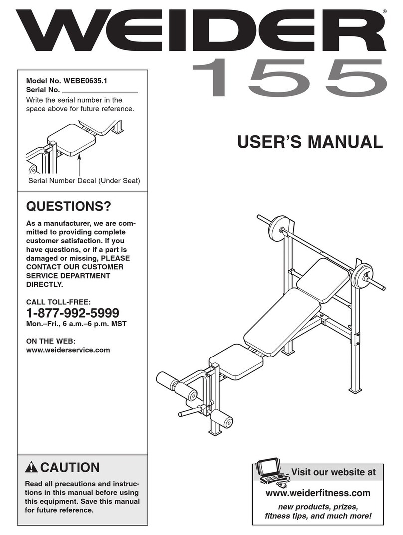 Weider WEBE0635.1 User manual