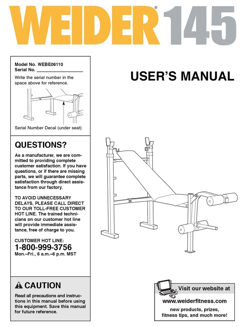Weider WEBE06110 User manual