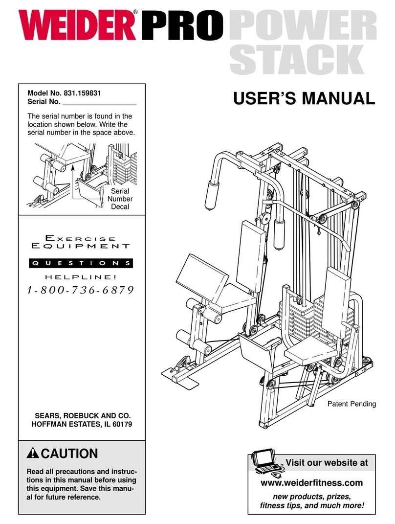 Weider PRO POWER STACK 831.159831 User manual