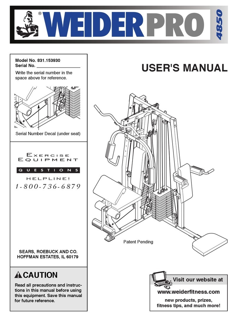 Weider 831.153930f user manual