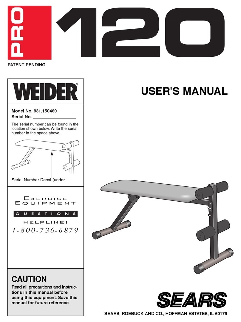 Weider 831.150460 user manual