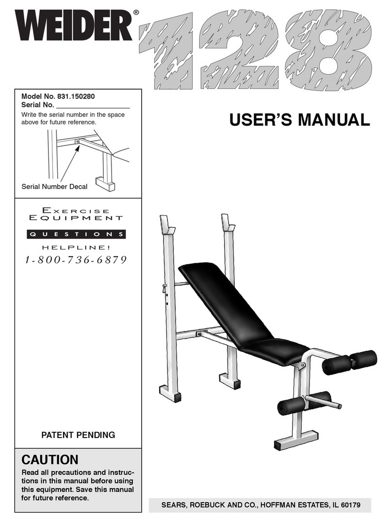 Weider 831.150280 user manual