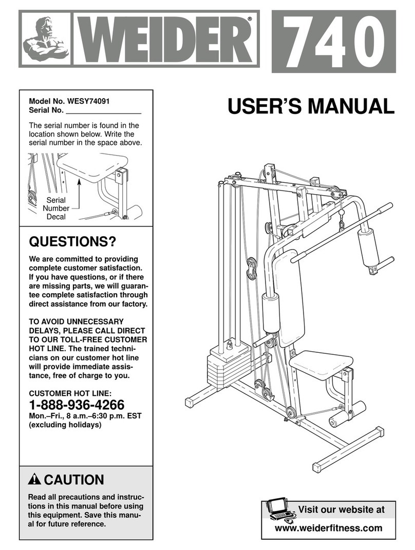 Weider 740 User manual