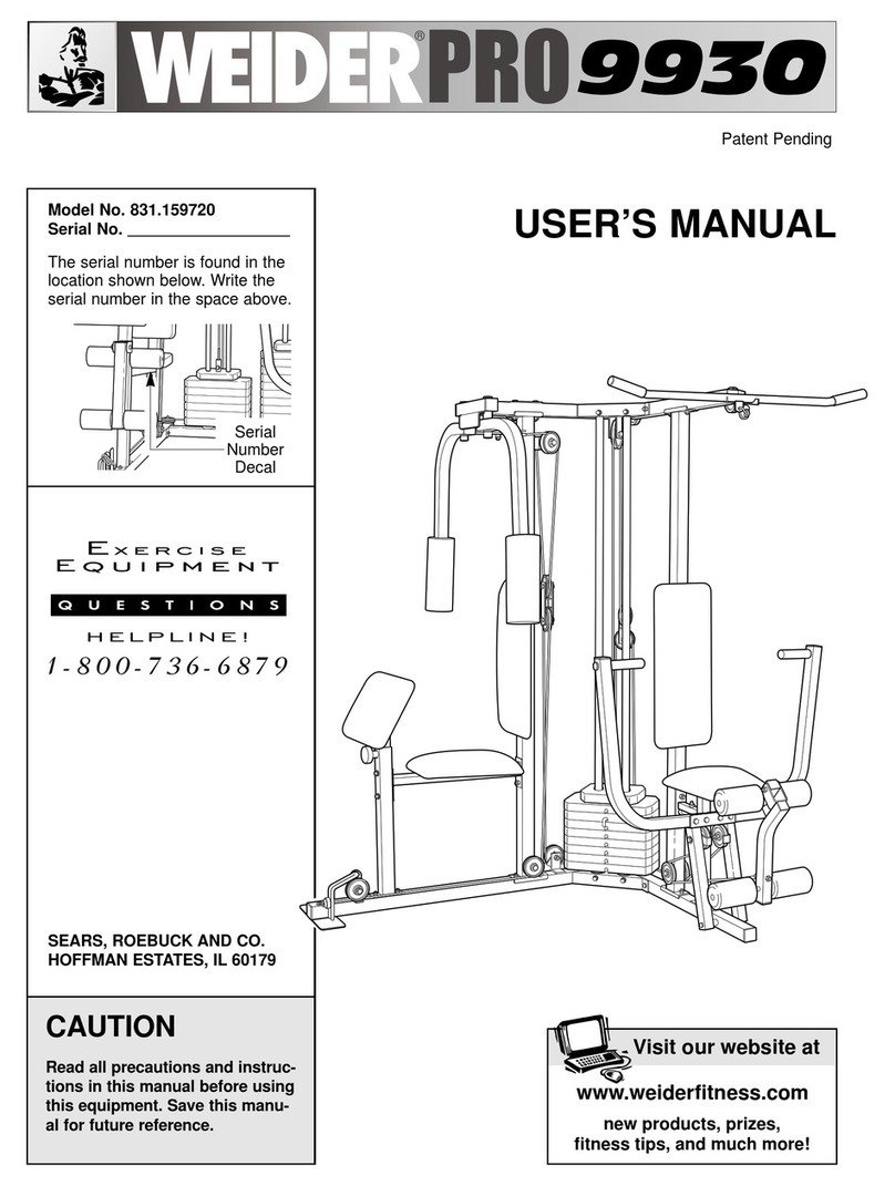 Weider 831.159720 user manual