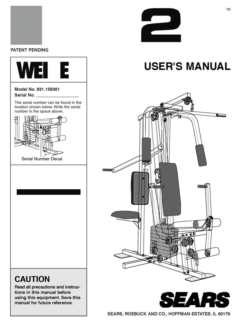 Weider 831.159361 user manual