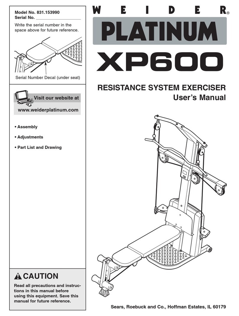 Weider 831.153990 user manual