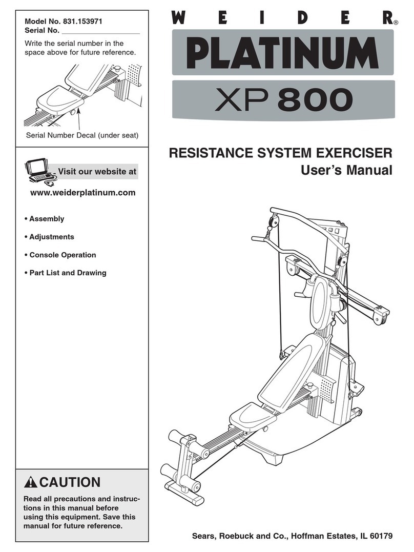 Weider 831.153971 user manual