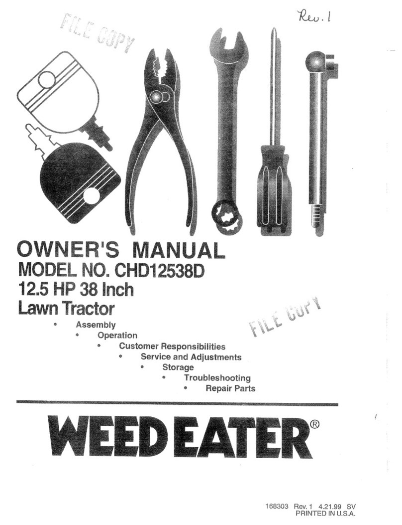 Weed Eater 168303 owner's manual