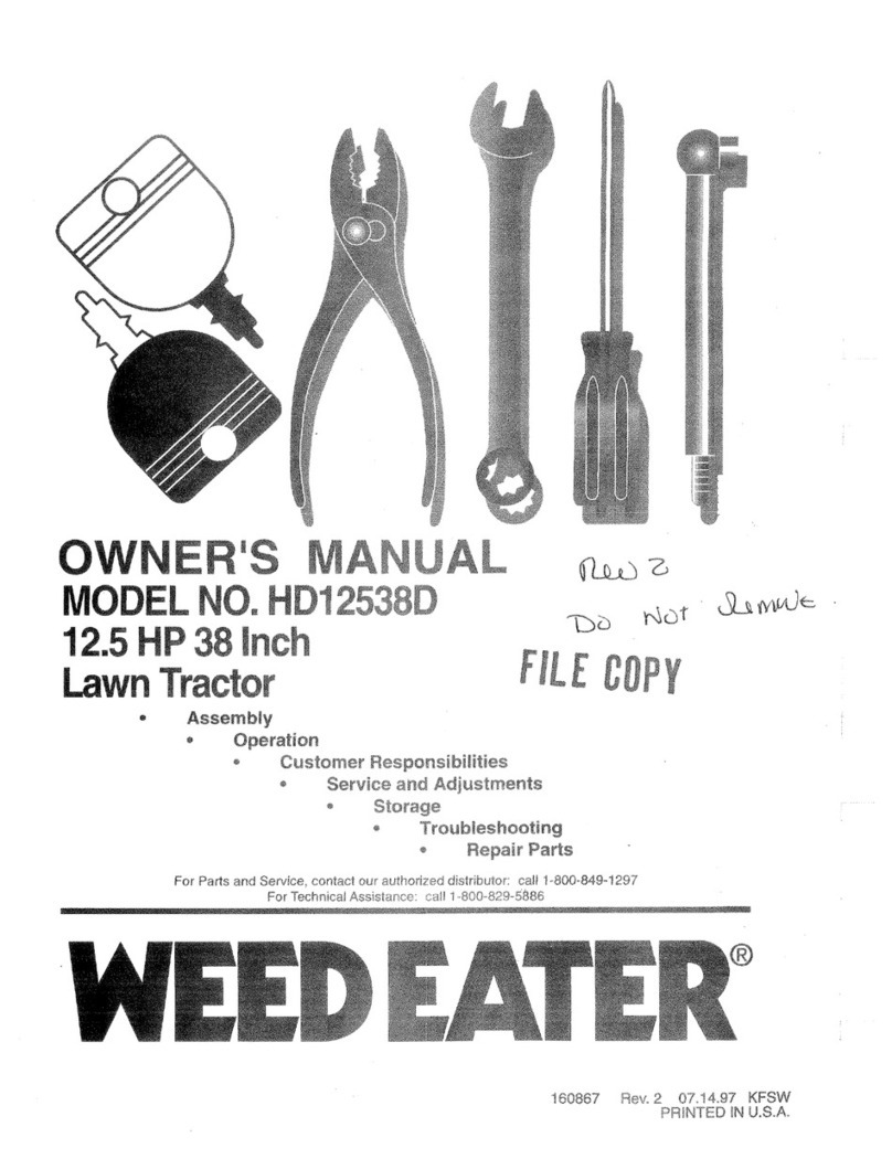 Weed Eater 160867 owner's manual