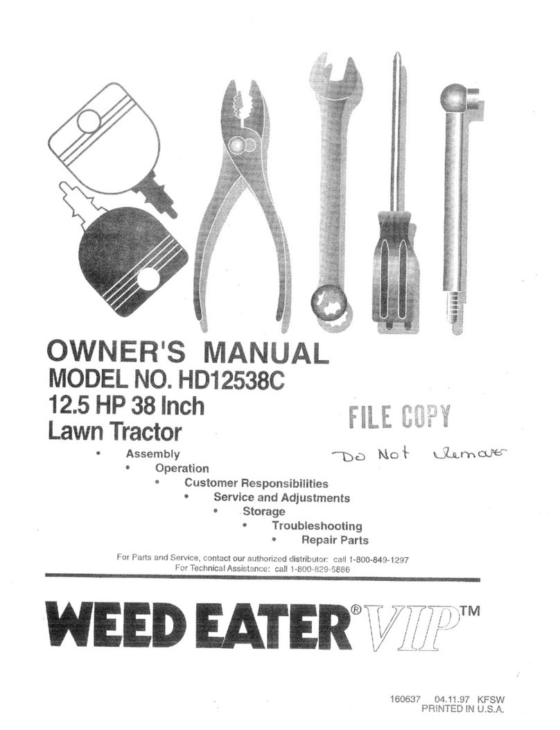 Weed Eater 160637 owner's manual