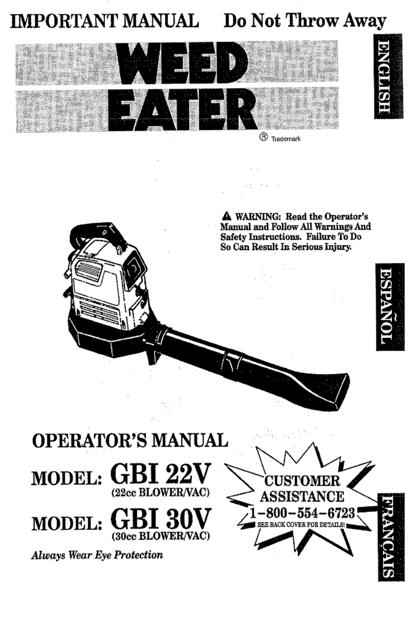 Weed Eater GBI 22V User manual