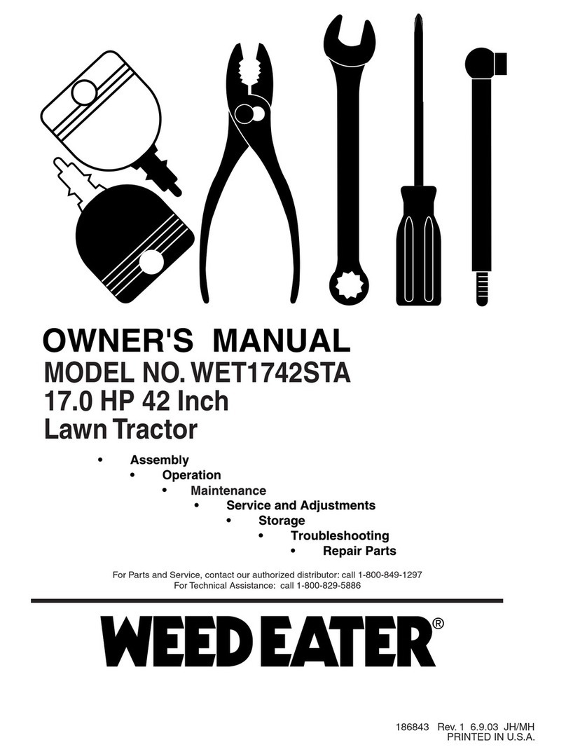 Weed Eater 186843 owner's manual