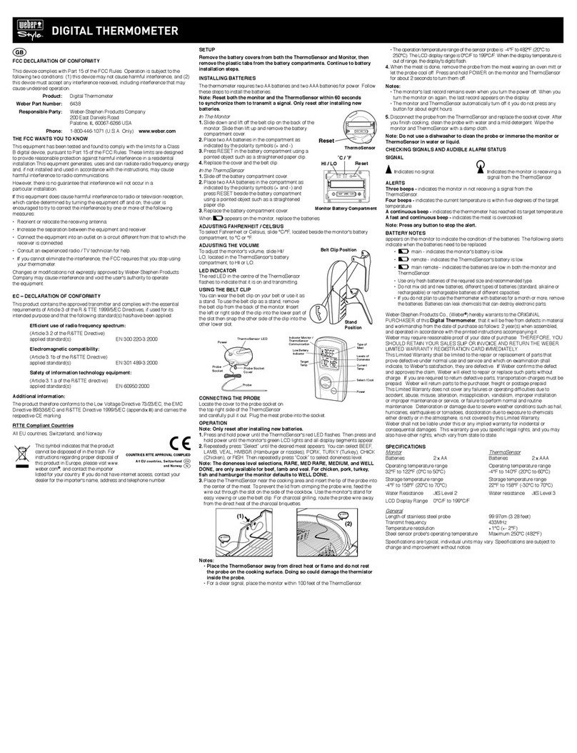 Weber 55791 User manual