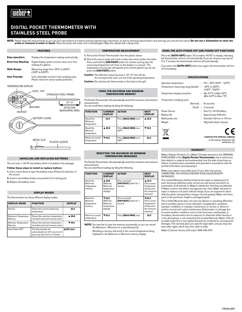 Weber 178722 owner's guide
