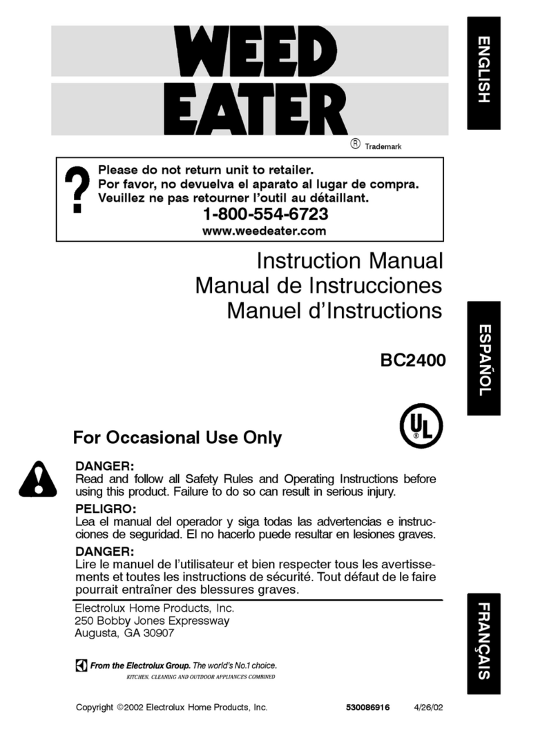 Weed Eater 530086916 User manual