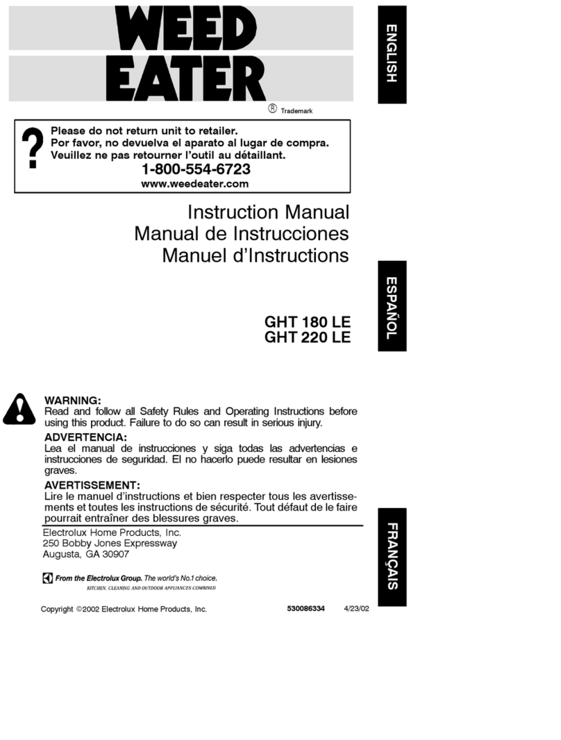 Weed Eater GHT 180 LE instruction manual