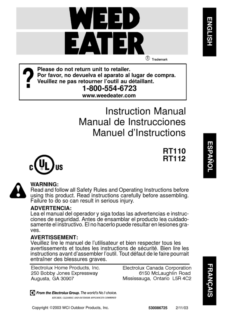 Weed Eater 530086725 User manual