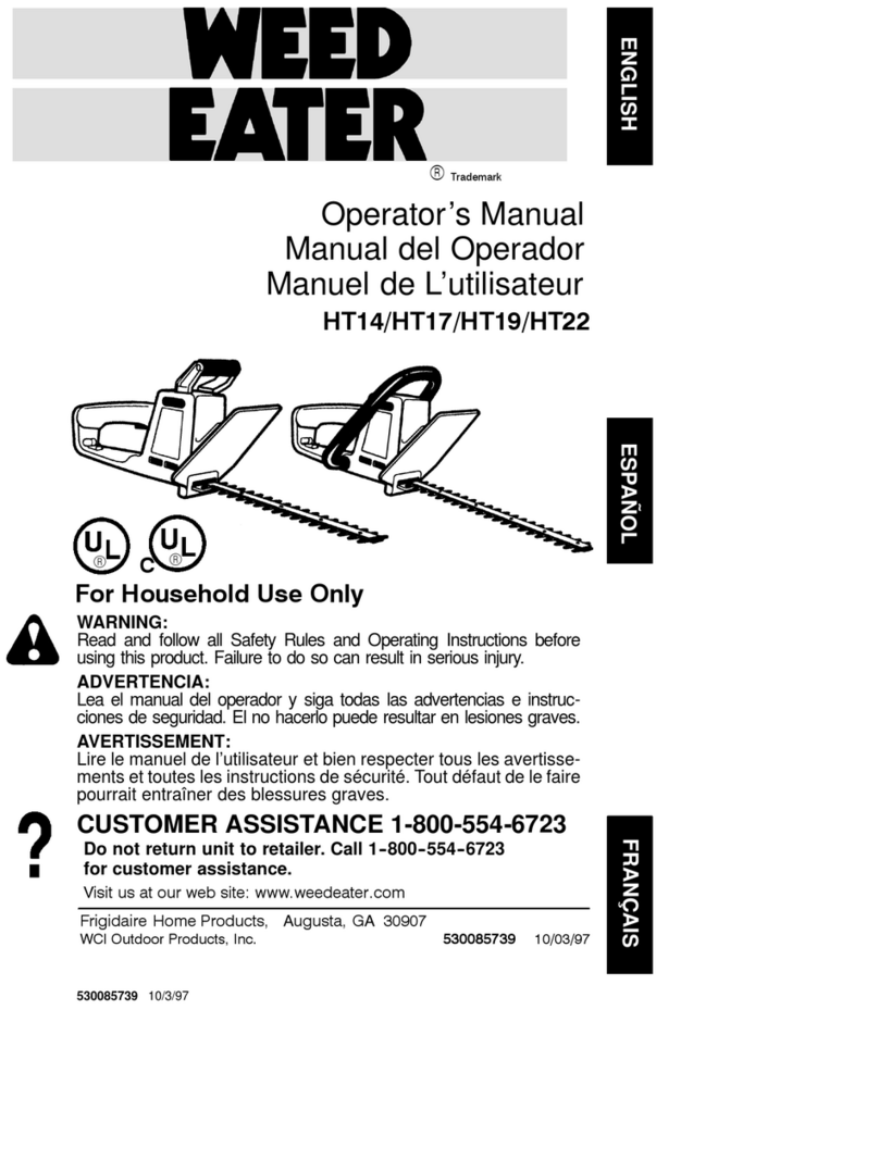 Weed Eater 530085739 User manual