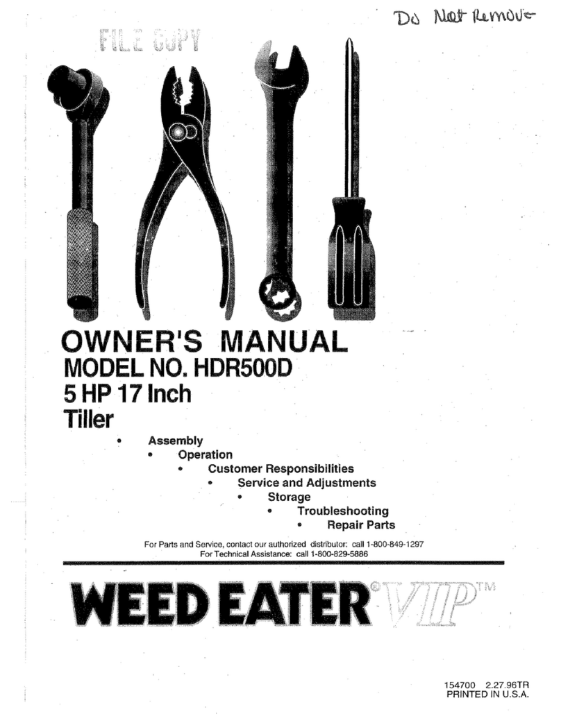 Weed Eater VIP HDR500D owner's manual