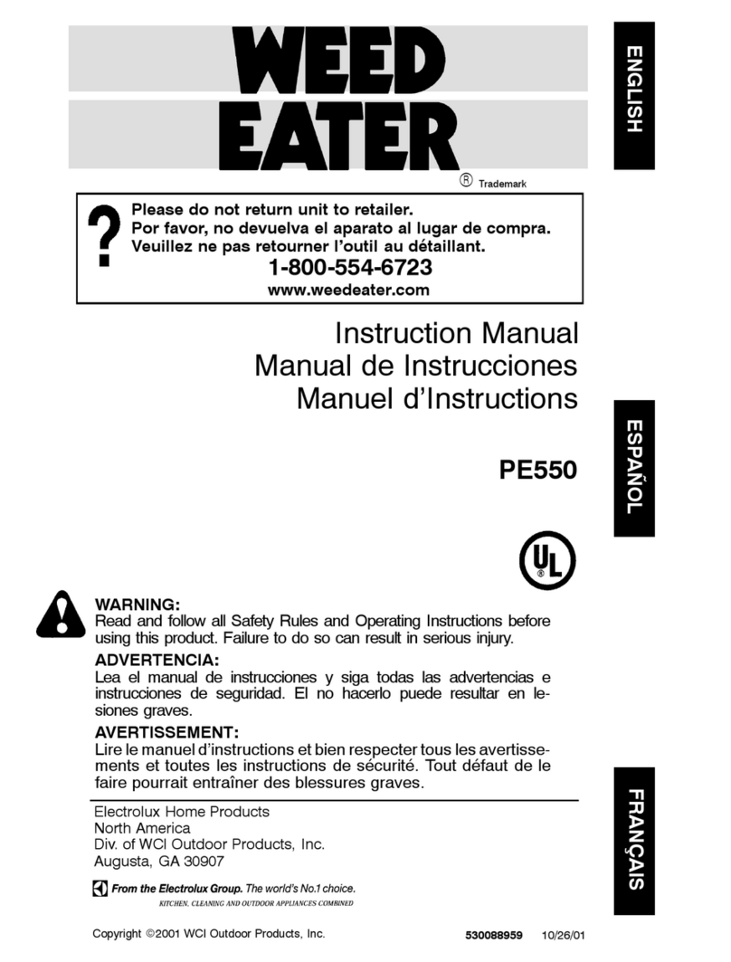 Weed Eater PE550 User manual