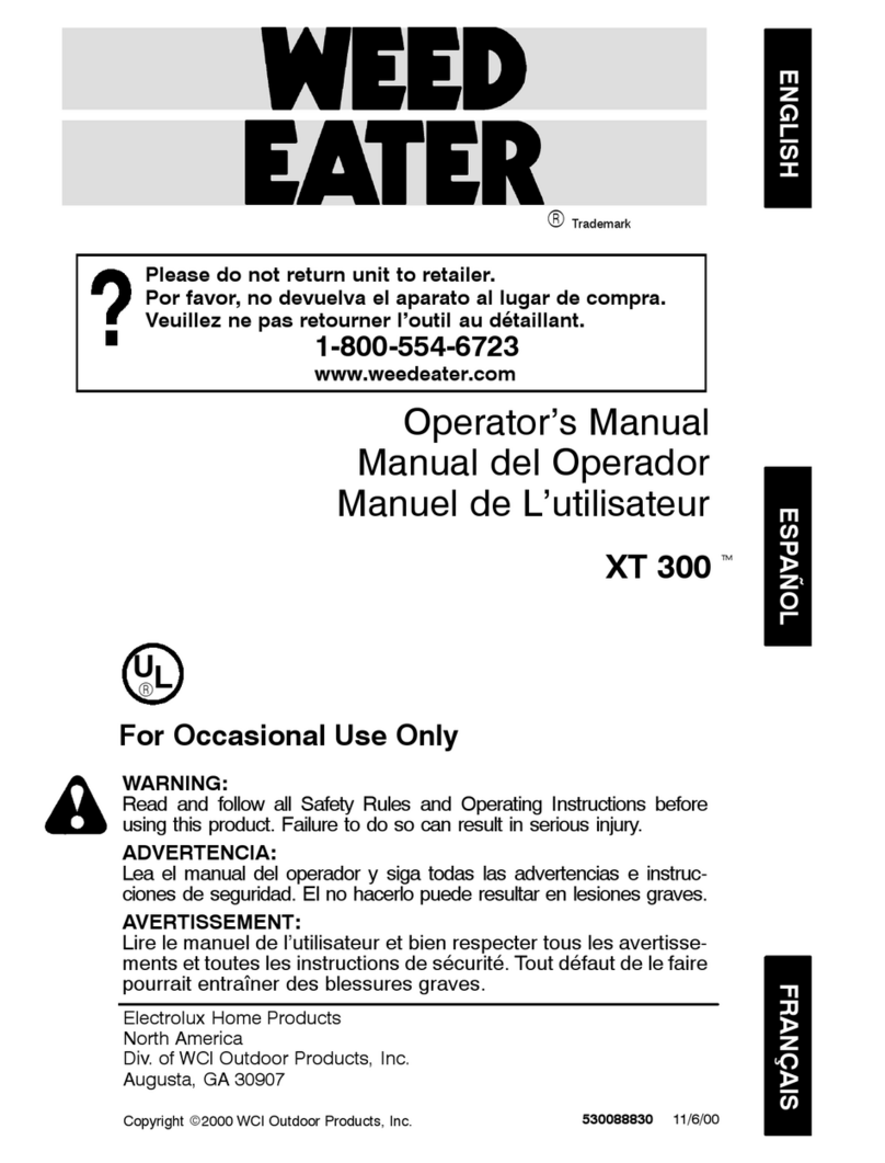 Weed Eater XT 300 User manual
