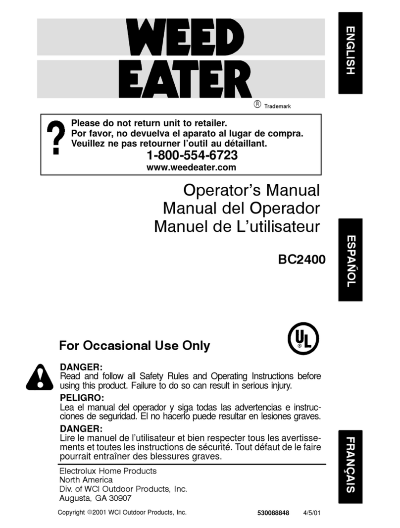 Weed Eater 530088848 User manual