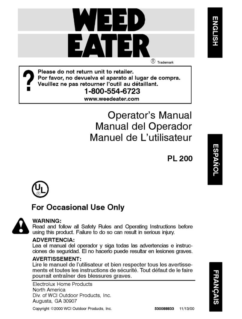 Weed Eater PL 200 User manual