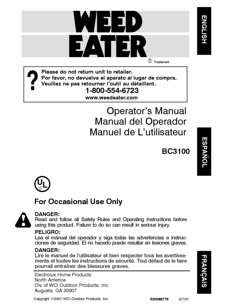 Weed Eater 530088776 User manual