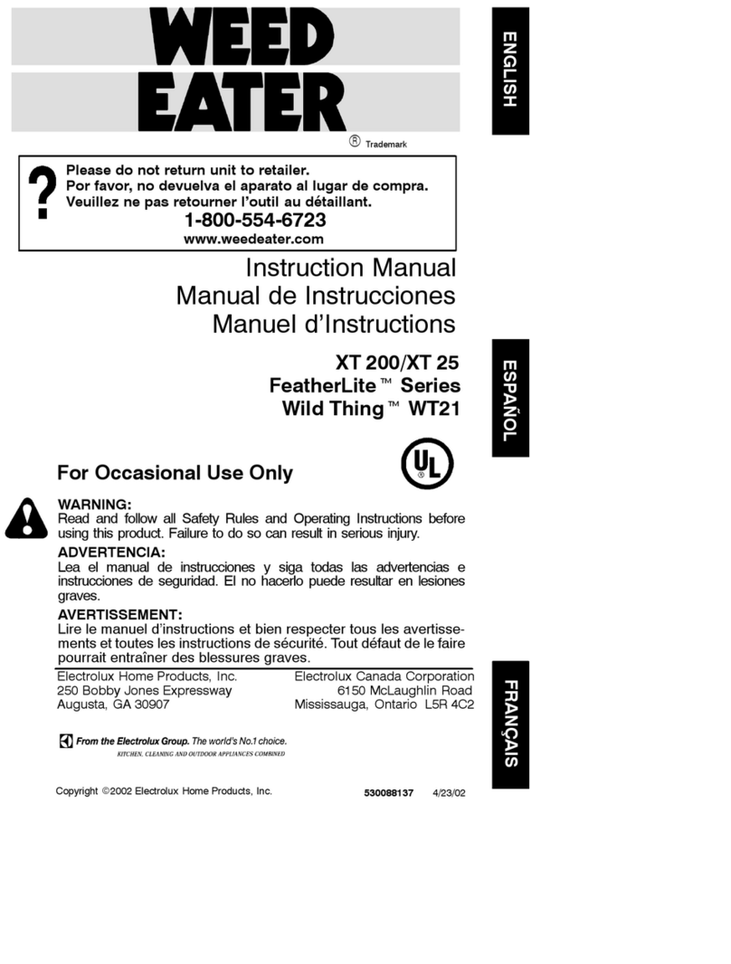 Weed Eater 530088137 instruction manual