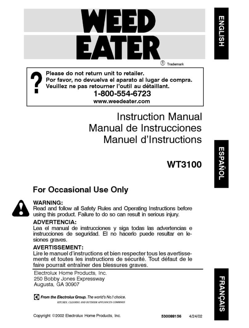 Weed Eater 530088156 User manual