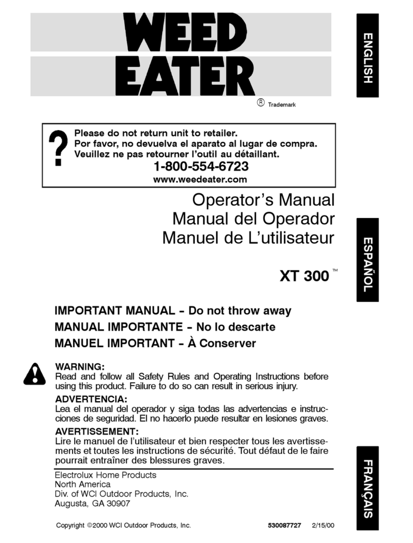 Weed Eater XT 300 User manual