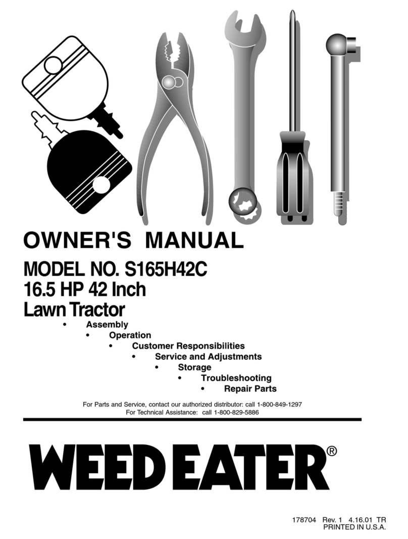 Weed Eater S165H42C User manual