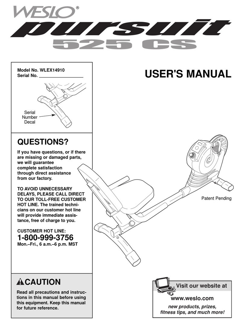 Weslo WLEX14910 User manual Weslo WLEX14910 User manual