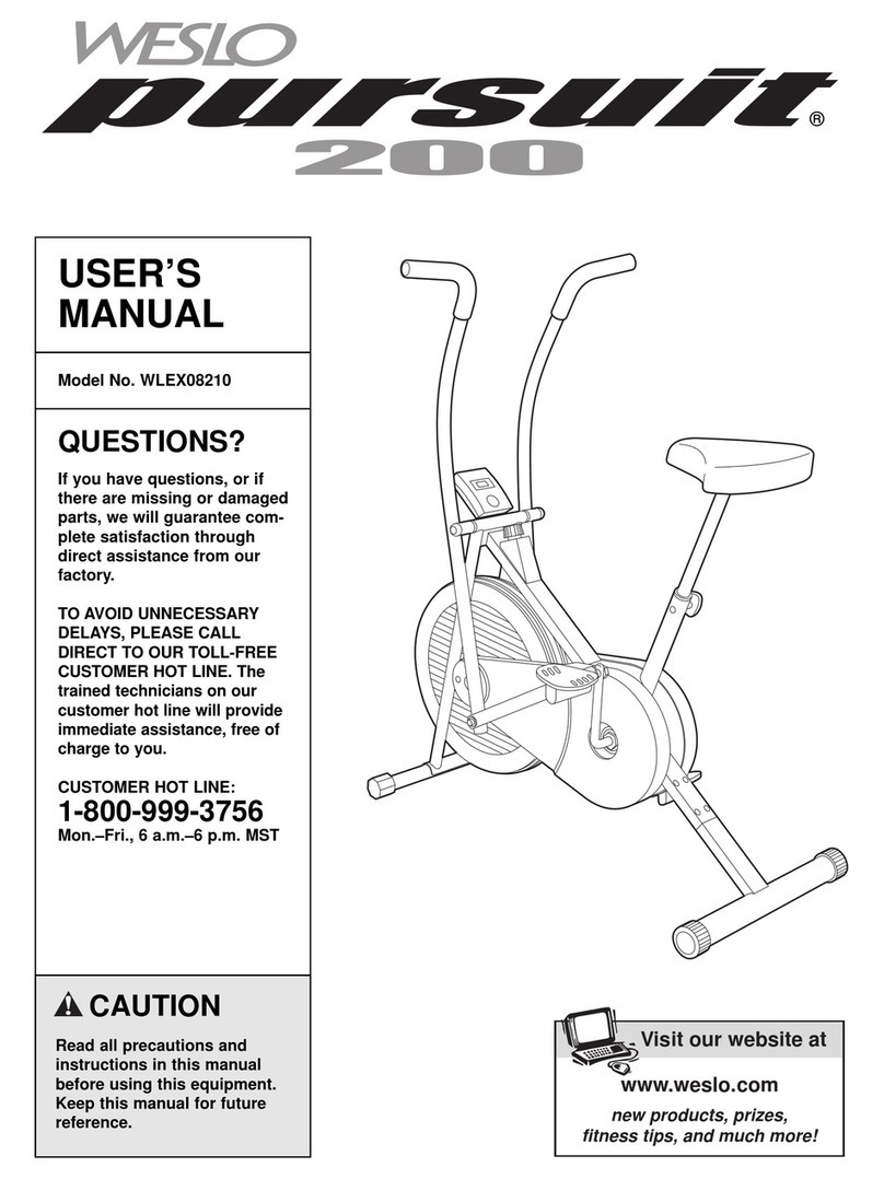 Weslo WLEX08210 User manual