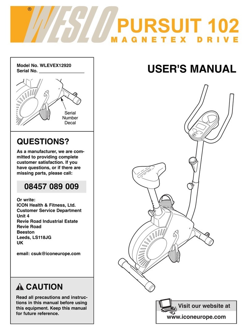 Weslo WLEVEX12920 user manual