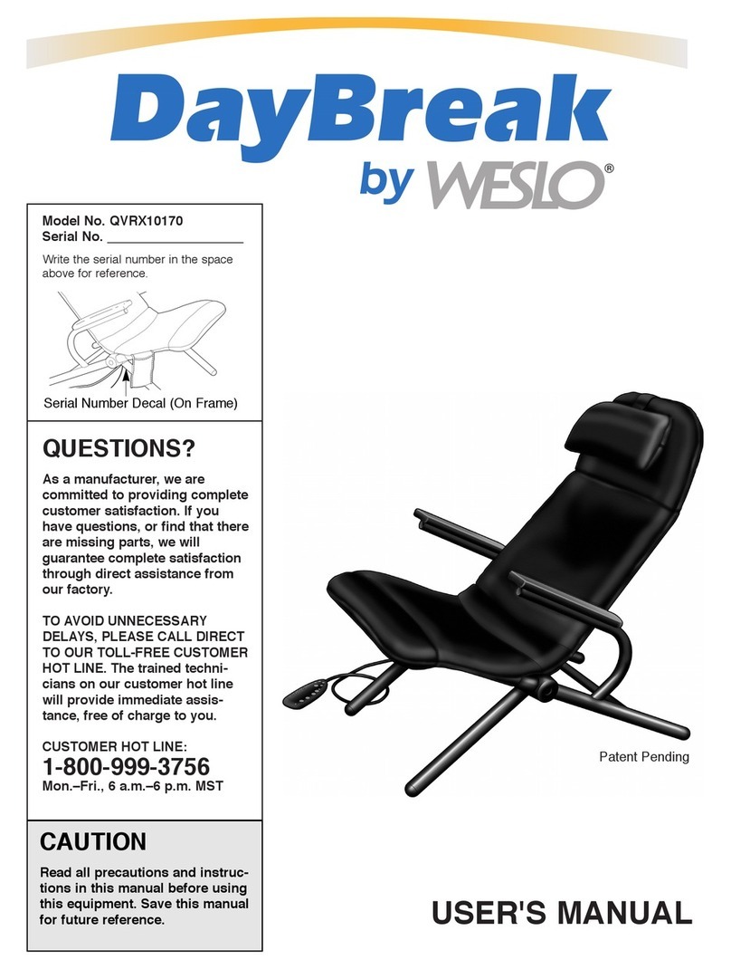 Weslo QVRX10170 user manual