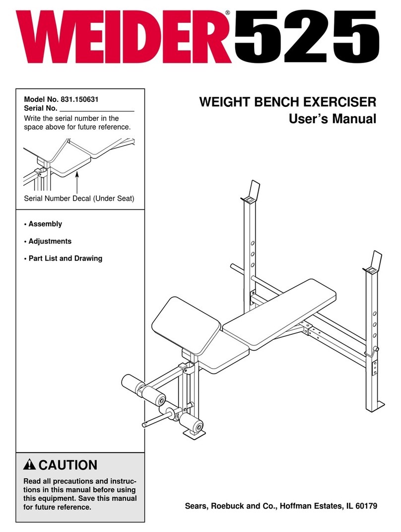 Weider 525 user manual