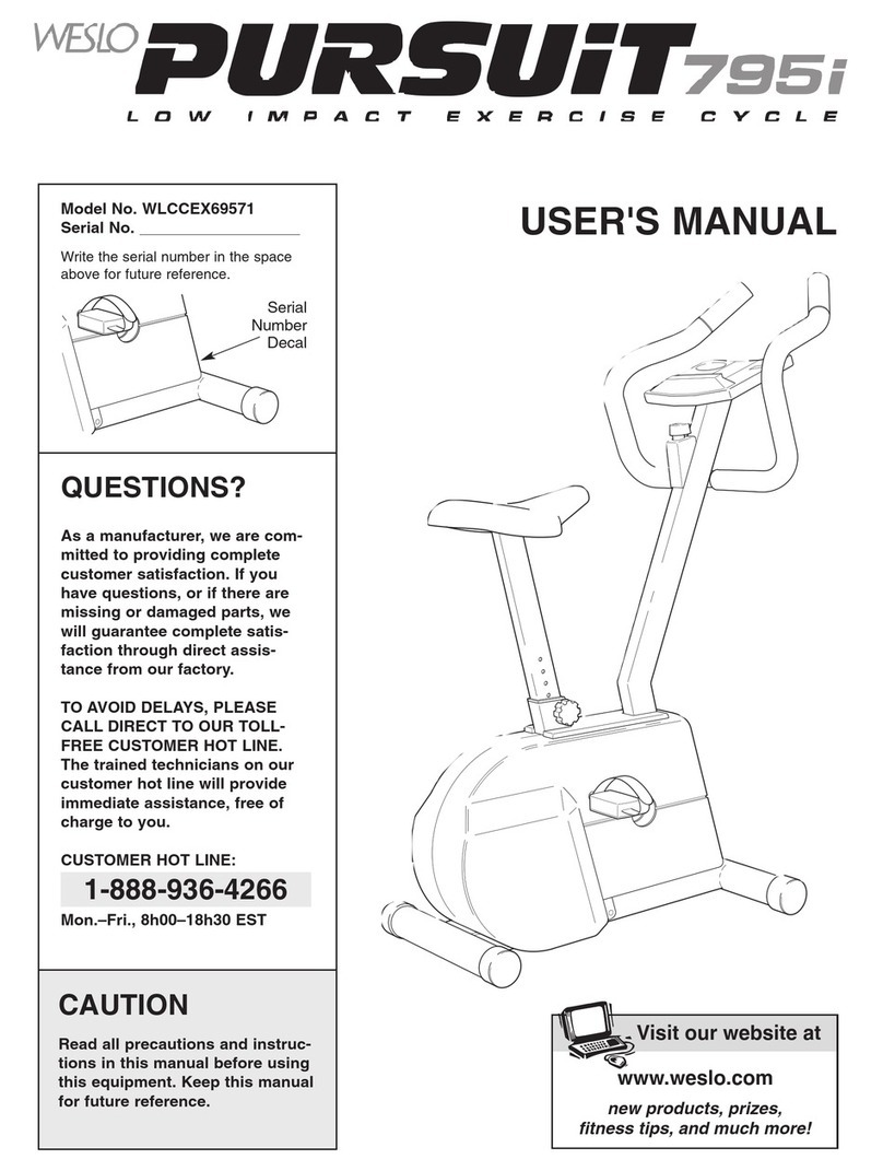 Weslo 795I user manual