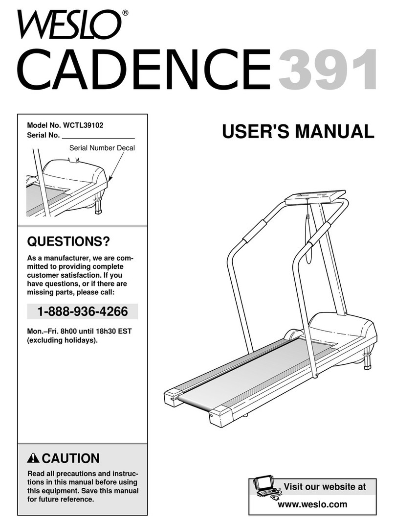 Weslo WCTL39102 user manual