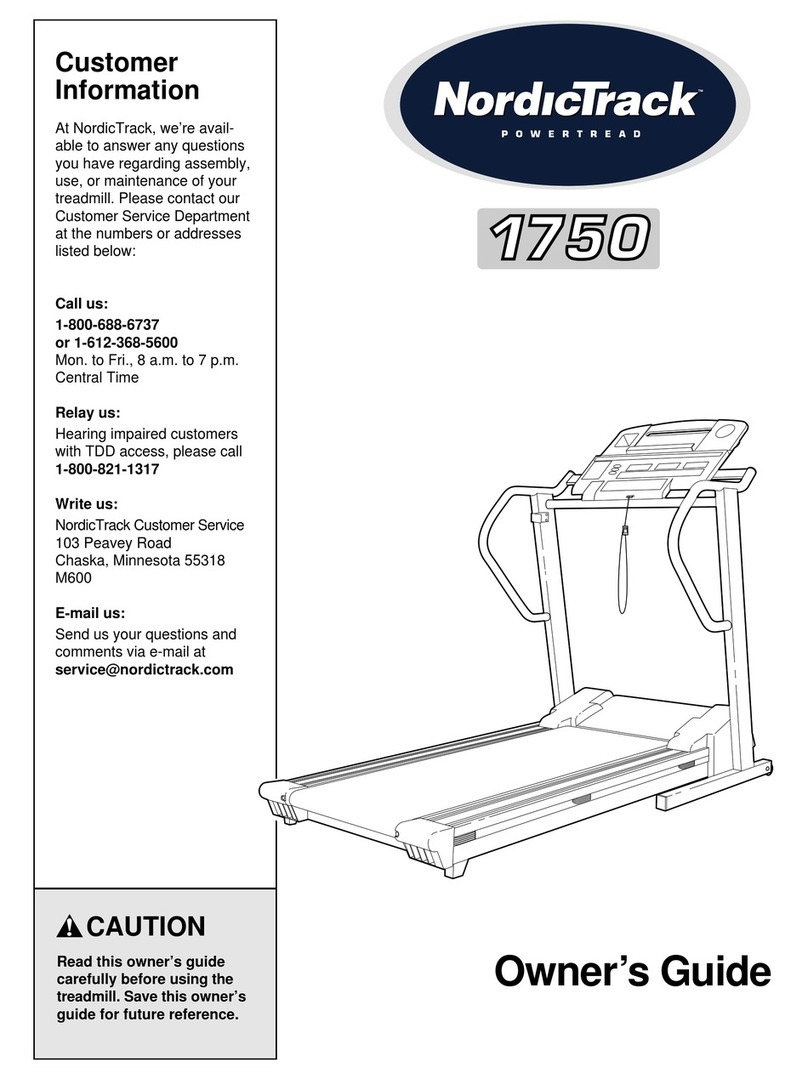 NordicTrack Powertread 1750 User manual