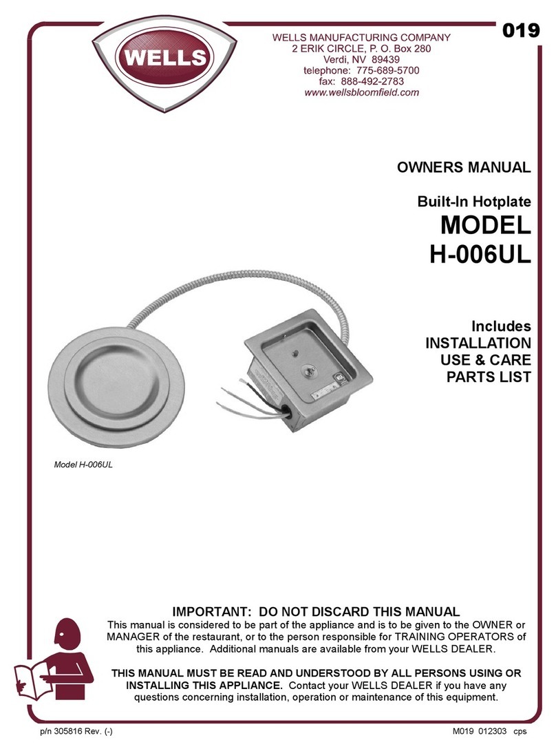 Wells H-006UL owner's manual