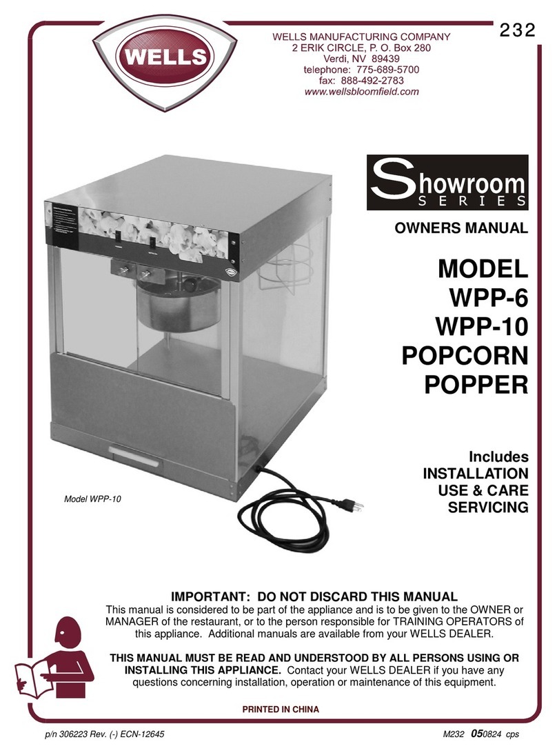 Wells Showroom WPP-6 owner's manual