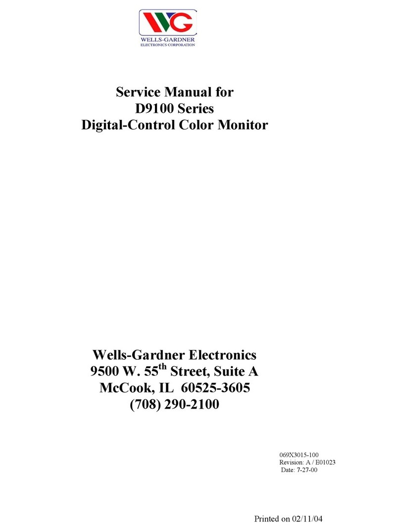 Wells-Gardner D9100 Series User manual