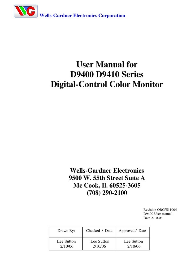Wells-Gardner D9410 Series User manual