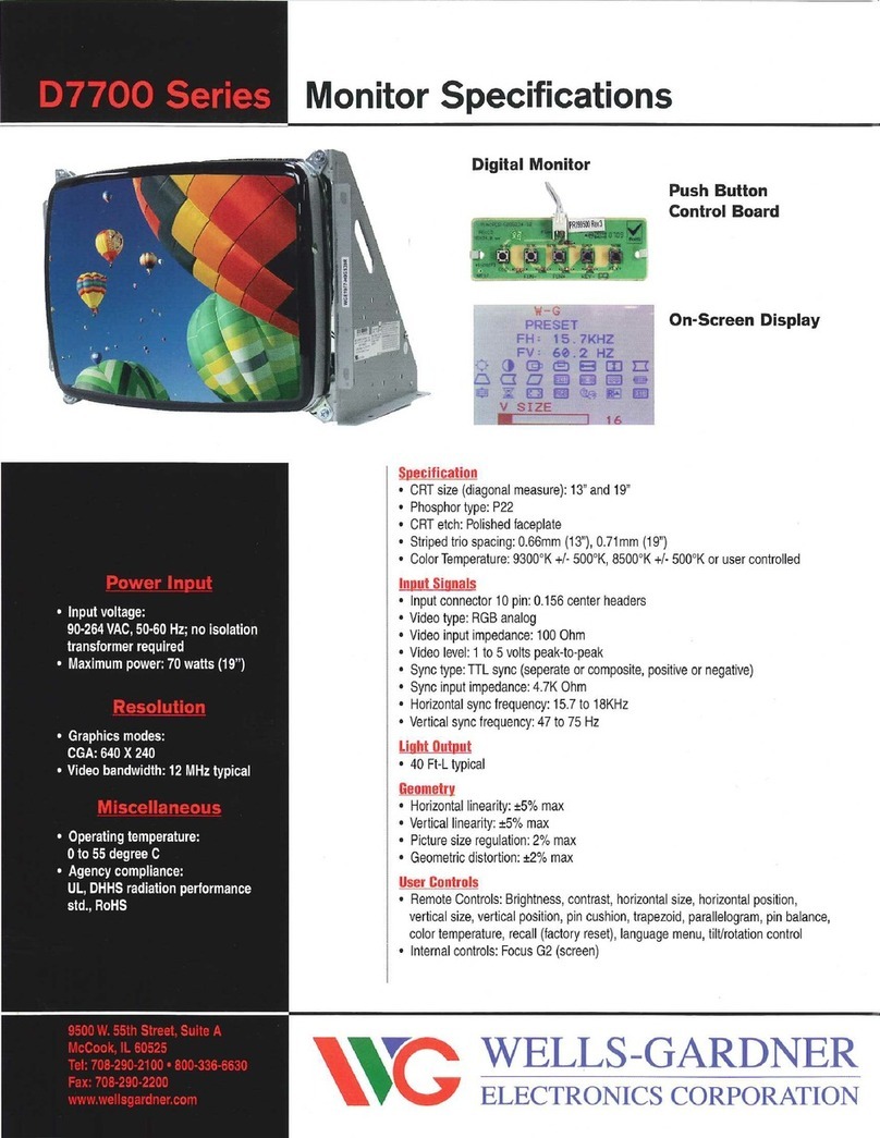 Wells-Gardner D7700 Series User manual