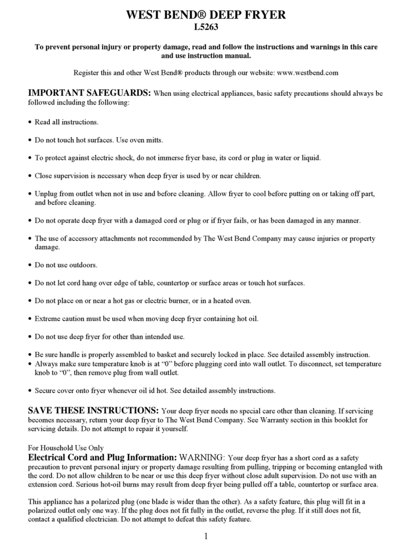 West Bend L5263 instruction manual